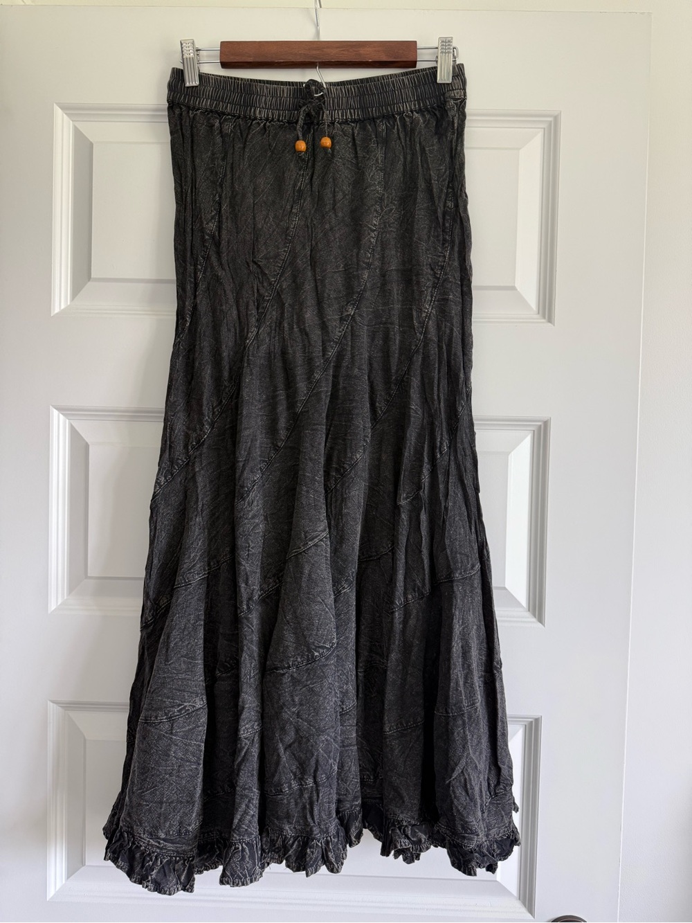 Young Threads NWT Charcoal Boho Maxi Skirt Size Medium Flowy Cottagecore - Picture 2 of 11
